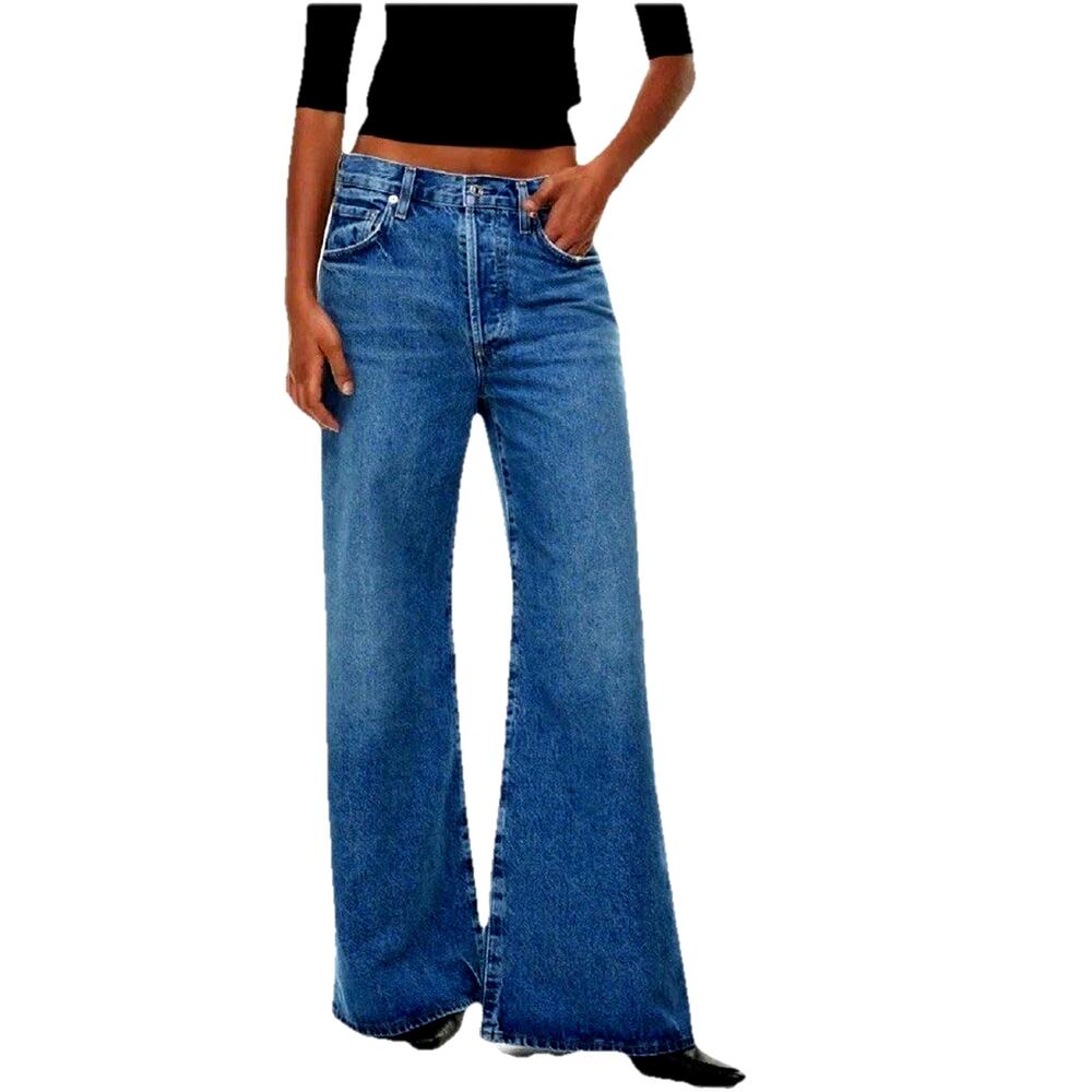 Citizens Of Humanity Classic Blue Wide Leg Jeans